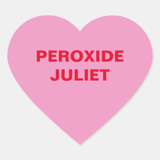 ピンクキャンディハート ハートシール (正面)