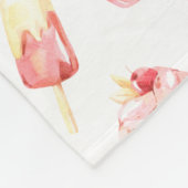 ピンクキャンディパターンフリースブランケット フリースブランケット (角)