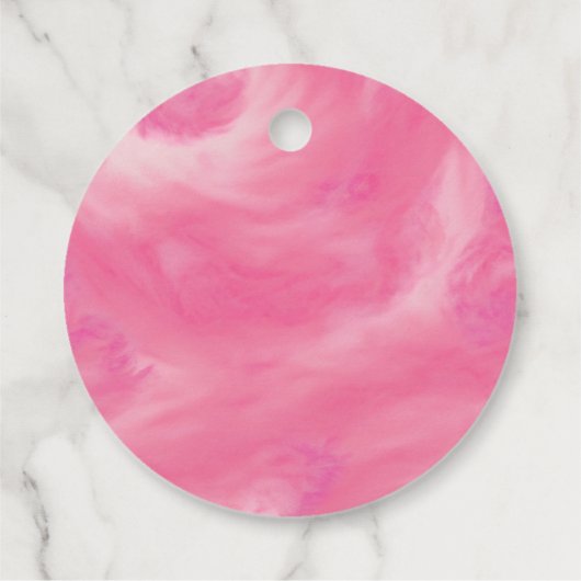 ピンクキャンディフレームガールベビーシャワー フェイバータグ (裏面)