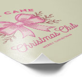 ピンクキャンディーケーンクリスマスクラブクリスマスシーズン フォトプリント            (角)