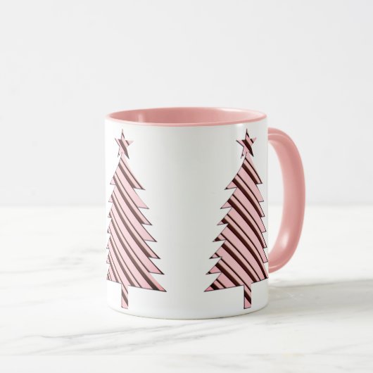 ピンクキャンディーケーンクリスマスツリーマグカップ マグカップ (正面右)