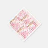 ピンクキャンディーケーン スタンダードカクテルナプキン (角)