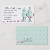 ピンクキャンディー付きのジャー 名刺 (正面/裏面)