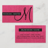 ピンクキャンバスモノグラエレガントム 名刺 (正面/裏面)