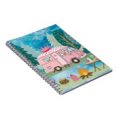 ピンクキャンパお洒落ーバンキャンピングシーン ノートブック (右側)