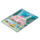 ピンクキャンパお洒落ーバンキャンピングシーン ノートブック (左側)