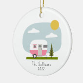 ピンクキャンパーウッドランド セラミックオーナメント (左)