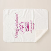 ピンクキャンプブライズメイド 名前 日付 年 バチェロレッテ シェルパブランケット (正面(横))