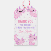 ピンクキュートアソロトル誕生日サンキュービター ギフトタグ (裏面)