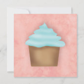 ピンクキュートカップケーキ招待状 招待状 (裏面)