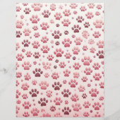 ピンクキュートチワホアドッグスクレーブック紙 (裏面)