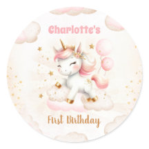 ピンクキュートユニコーンマジカルガール誕生日