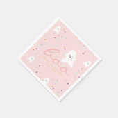 ピンクキュート幽霊たちブハロウィンナプキン スタンダードカクテルナプキン (角)