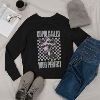 ピンクキューピッドは私のバレンタイン スウェットシャツ