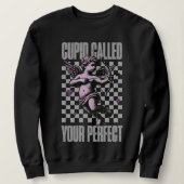 ピンクキューピッドは私のバレンタイン スウェットシャツ (デザイン正面)