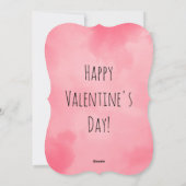 ピンクキューピッドテニスのバレンタインデー シーズンカード (裏面)