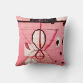 ピンクキリムボヘミアンモロッコ装飾用クッション クッション (裏面)