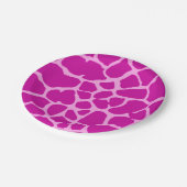 ピンクキリンの野生のジャングル動物のファッション ペーパープレート (アングル)