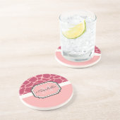 ピンクキリン模様 コースター (側面)