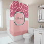 ピンクキリン模様 シャワーカーテン (インサイチュ)