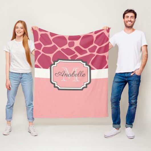 ピンクキリン模様 フリースブランケット (インサイチュ)