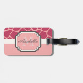 ピンクキリン模様 ラゲッジタグ (裏面横)