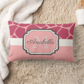 ピンクキリン模様 ランバークッション (ブランケット)