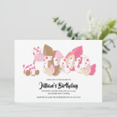 ピンクキリン第2バースデーパーティーへの招待 招待状 (スタンド正面)