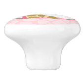 ピンクキリン赤ちゃん女の子子供部屋ジャングルかわいい セラミックノブ (側面)