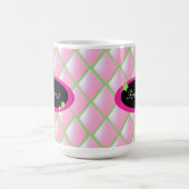 ピンクキルテッドダイヤモンド – プリンセス コーヒーマグカップ (中央)