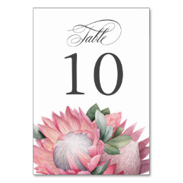 ピンクキングプロテアブーケテーブル番号 テーブルナンバー