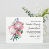 ピンクキングプロテアボタニカル結婚式招待状 招待状 (スタンド正面)