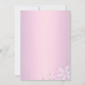 ピンクキンセアニェラウィンターワンダーランドスノーフレーク 招待状 (裏面)