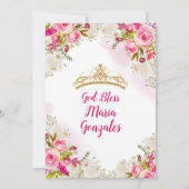 ピンクキンセアニェラバタフライメキシコ誕生日 招待状 (裏面)