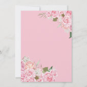 ピンクキンセアニェラフローラバラクインズエレガントガウン 招待状 (裏面)