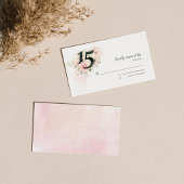 ピンクキンセアニェラ15誕生日フローラ エンクロージャーカード