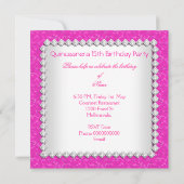 ピンクキンセアニェラ15thダイヤモンドバースデーパーティー 招待状 (裏面)