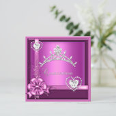 ピンクキンセアニェラ15thバースデーパーティーシルバー 招待状 (スタンド正面)