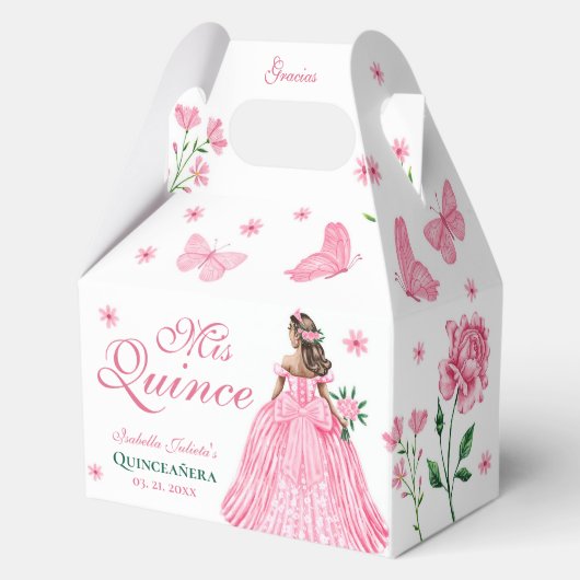 ピンクキンセアニラバタフライとバラフローラ フェイバーボックス (正面)