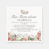 ピンクキンセアニラパーティーおもしろいファクトナプキンス スタンダードカクテルナプキン (正面)