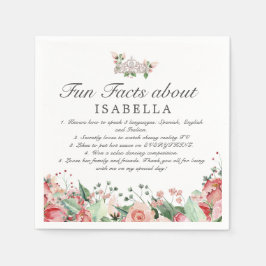 ピンクキンセアニラパーティーおもしろいファクトナプキンス スタンダードカクテルナプキン