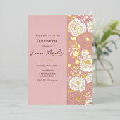 ピンクキンセアニラフォイル招待状 箔招待状 (立ち正面)