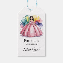 ピンクキンセアニラボールガウンありがとう ギフトタグ