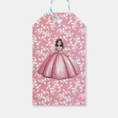ピンクキンセアニラボールガウンありがとう ギフトタグ (裏面)