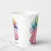 ピンクキンセアニラボールガウンアート 紙コップ (左)