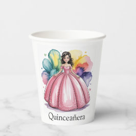 ピンクキンセアニラボールガウンアート 紙コップ