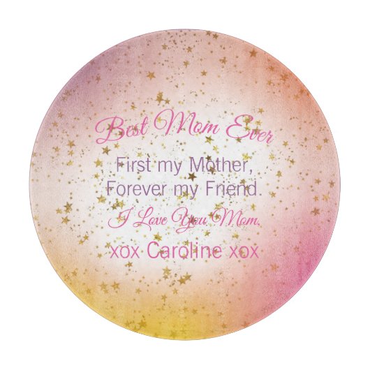 ピンクキープサクエレガント引用文モダンマザーズ カッティングボード (正面)