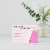 ピンクキーボード情報技術 名刺 (スタンド正面)