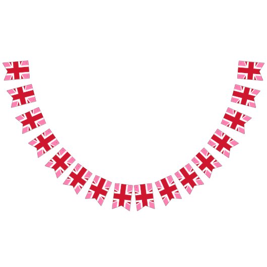 ピンクキ統一されたングダム国旗のバナー バンティングフラッグ (全)