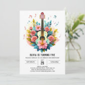 ピンクギクラシカルター誕生日 招待状 (スタンド正面)